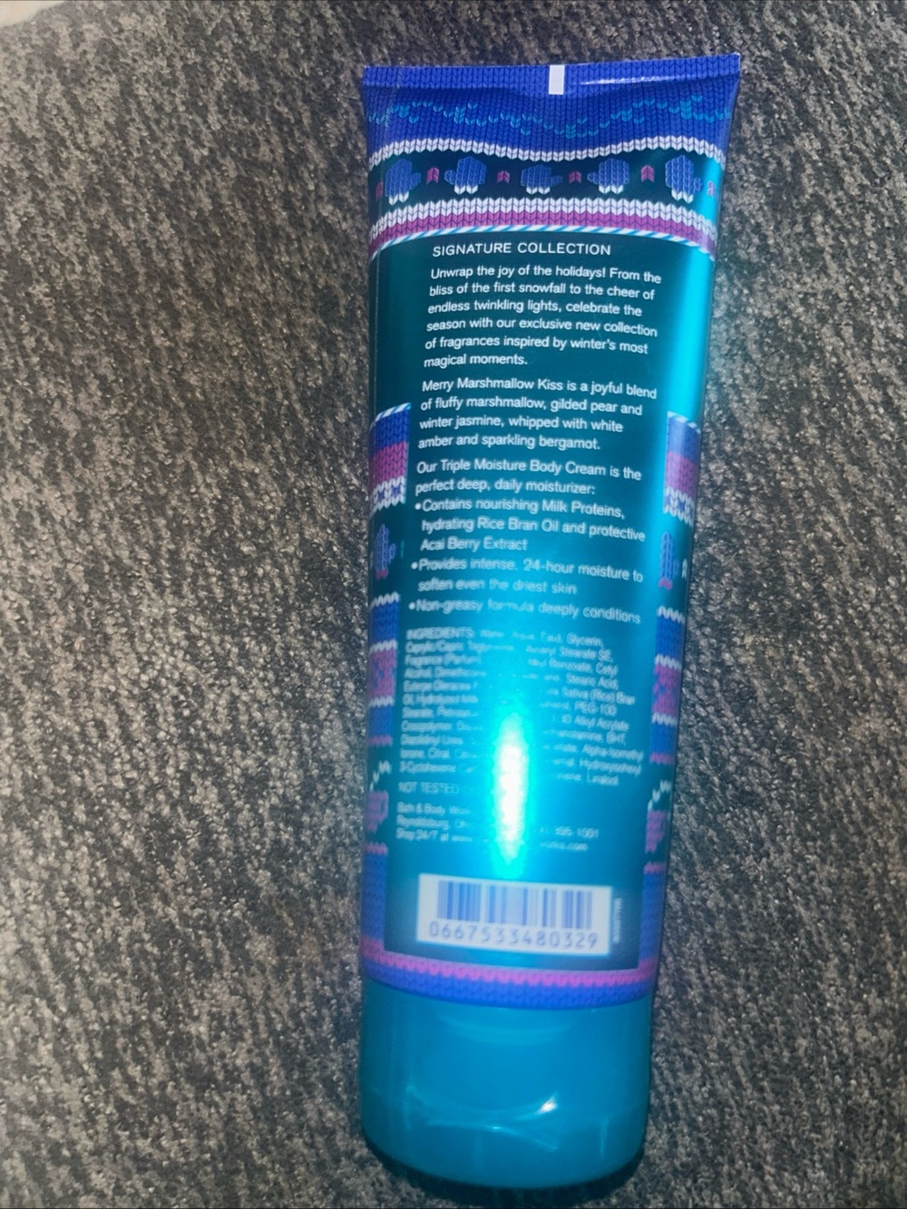 Bath & Body Works MERRY MARSHMALLOW KISS Body Cream 8oz - Picture 2 of 3